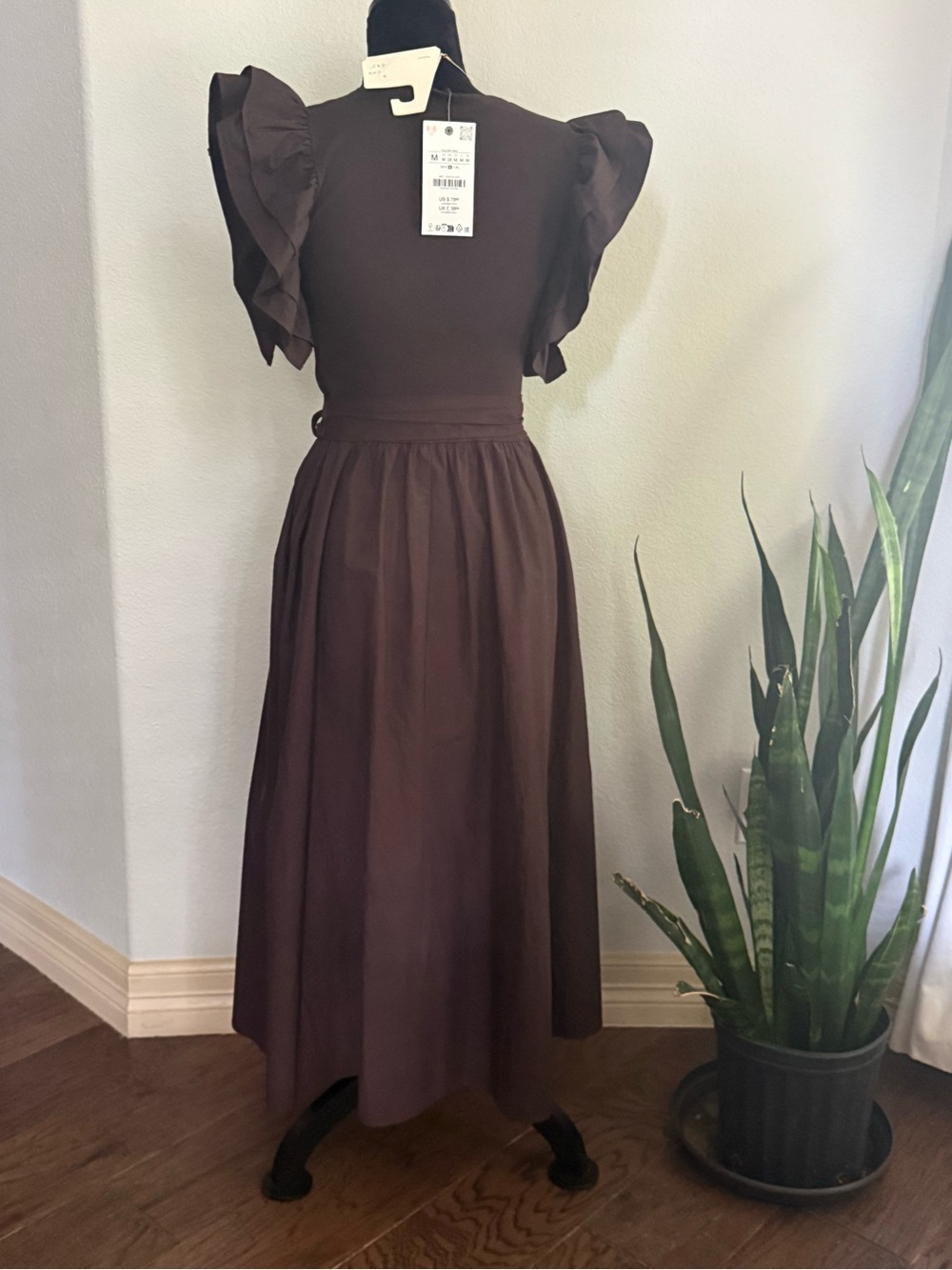 ZARA, Ruffle combination Dress - Picture 3 of 6